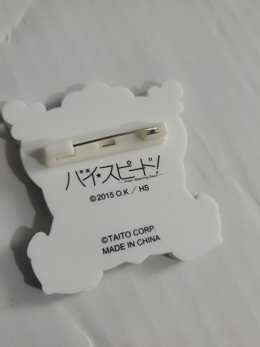 Free! Iwatobi Swim Club High Speed Cafe Acrylic Pin Badge Makoto Anchor - Picture 2 of 3