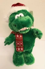 Gemmy Singing Animated Dinosaur Plush NWT Christmas 13" WALK THE DINOSAUR