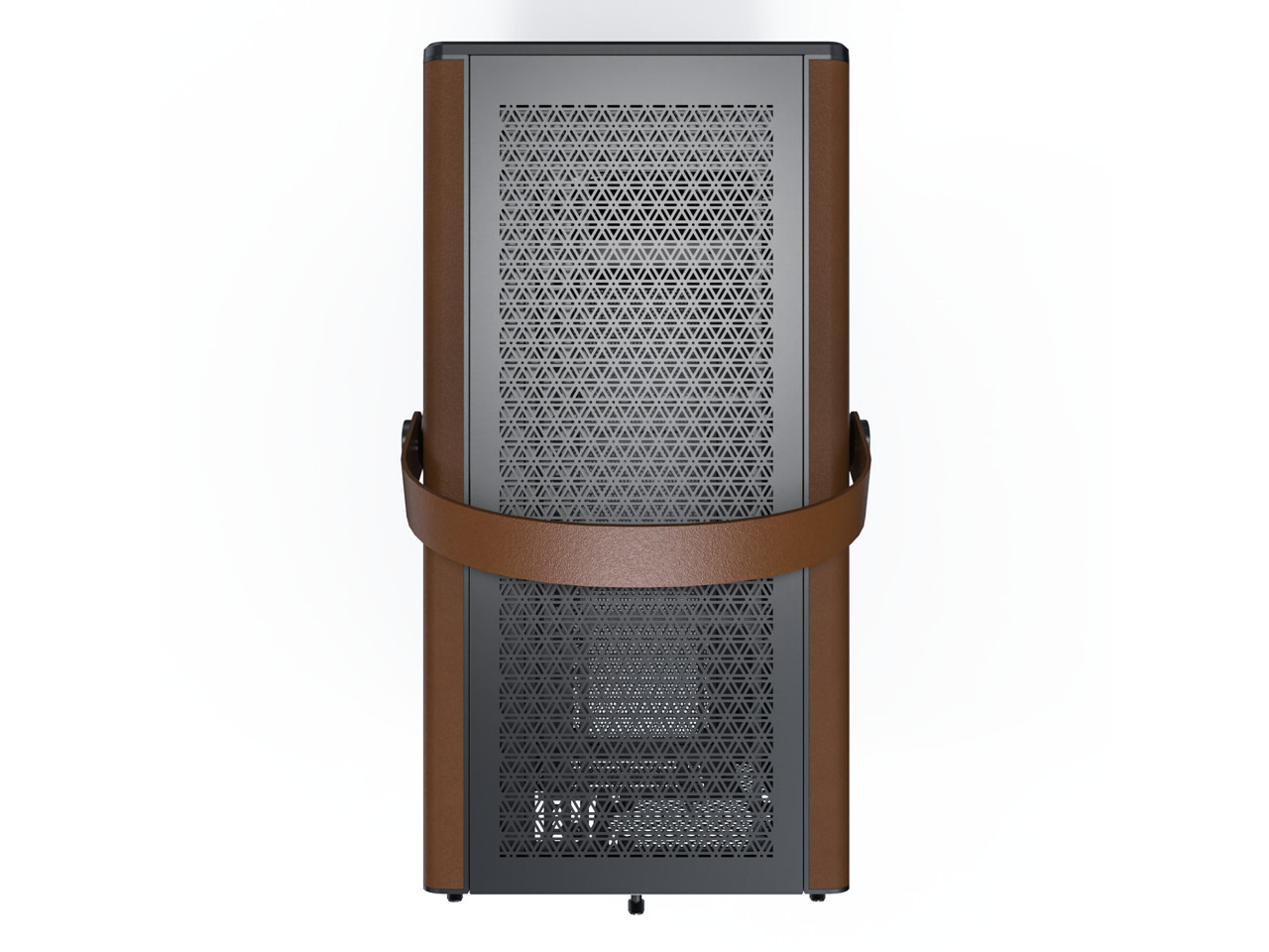 Montech Heritage Black Черная сталь Кожа Закаленное стекло Micro ATXMini ITX