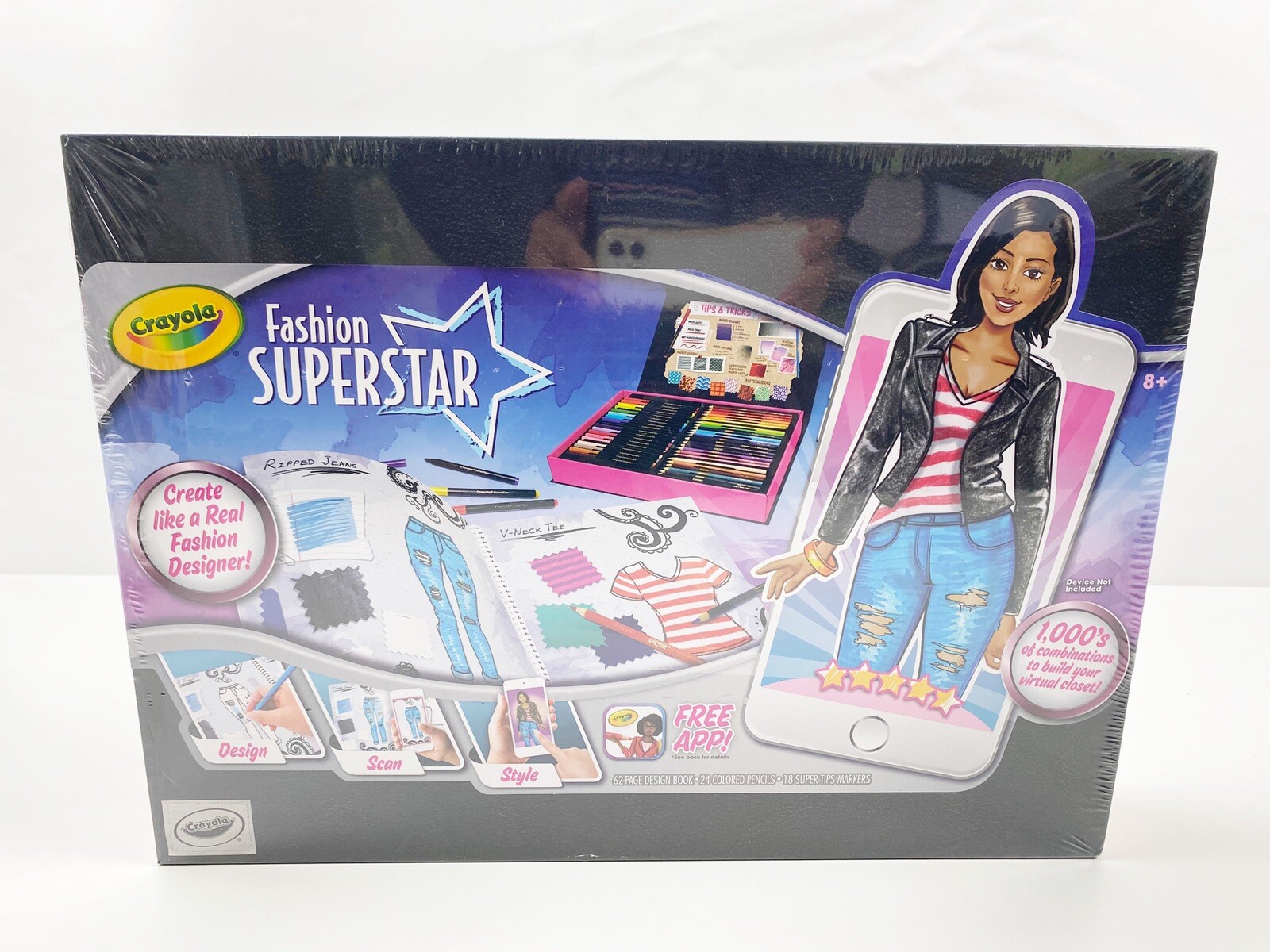 Crayola Fashion Superstar Design Scan Style Clothes Pencils App Art Kit ...
