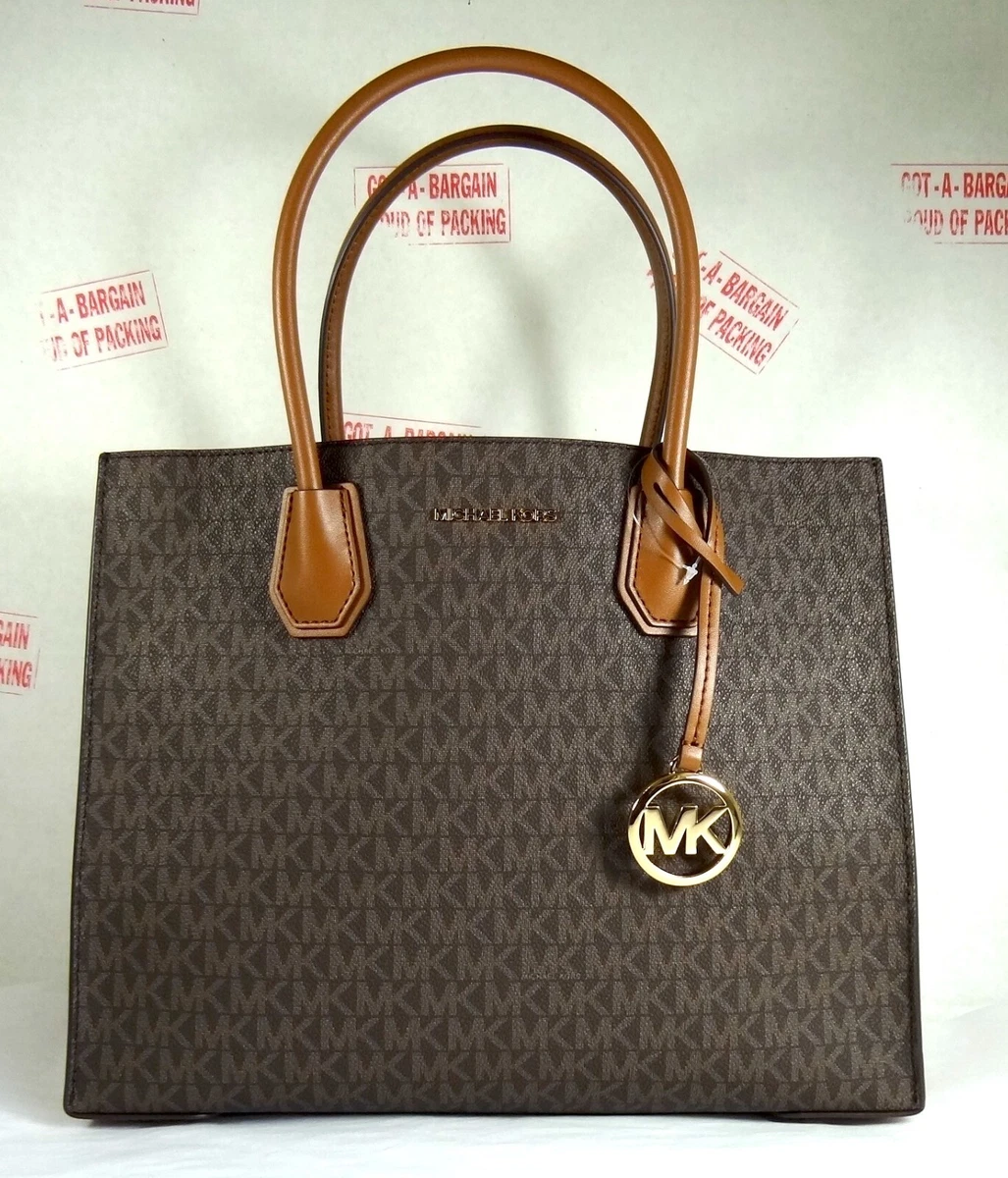 Michael Kors Mercer Large Brown Convertible Tote Bag