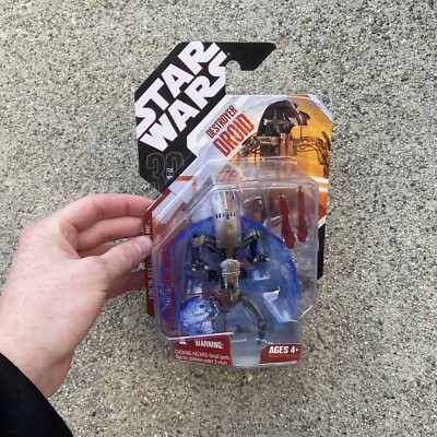 Star Wars Destroyer Droid W Energy Shield 59 3.75  Figure 30th Anniversary 2007