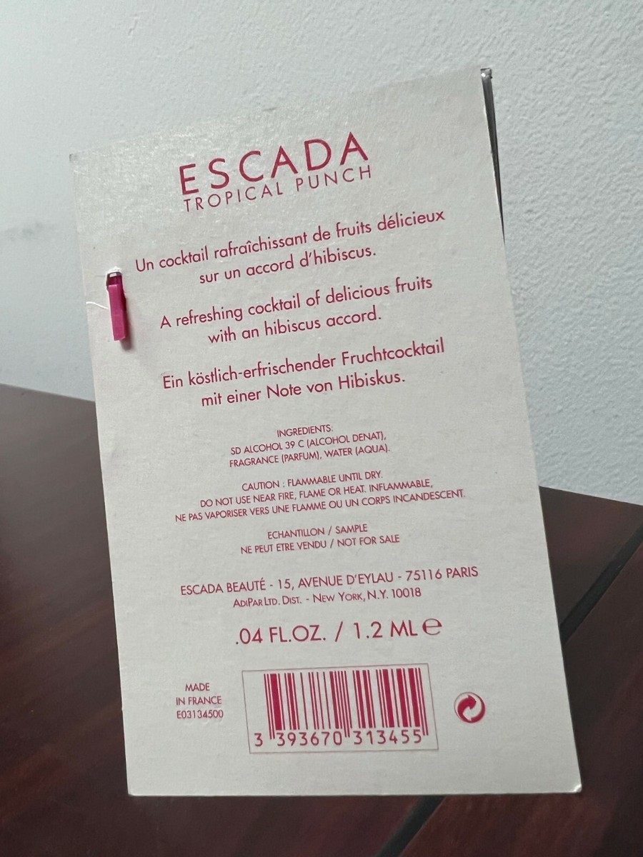 VINTAGE * ESCADA TROPICAL PUNCH 0.04 oz / 1.2 ML Eau De Toilette