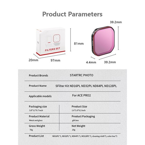 ND16PL/ND32PL/ND64PL/ND128PL Optical Filter For Insta360 Ace Pro 2 Accessories - Picture 13 of 15