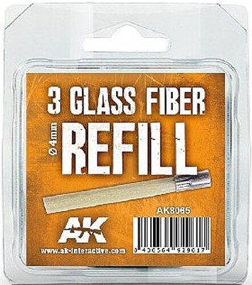 AK Refill for Glass Fiber Pencil 4mm - Hobby and Model Paint Supply - #8065