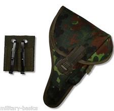 BW Bundeswehr P1 P38 Holster Pistolentasche flecktarn Adapter KTS Pistole