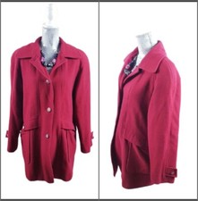 Berkertex Women’s Wool Coat Red Colour Size 16uk