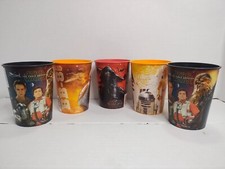 SET of 5 Star Wars Plastic Party Cups Darth Vader BB-8 R2D2 Chewbacca 16 oz