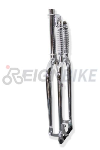 1-1/8" Fork 26" x 4 Cruiser Bicycle Dual Springer Classic Disc Brake Fat Bike - Picture 4 of 7