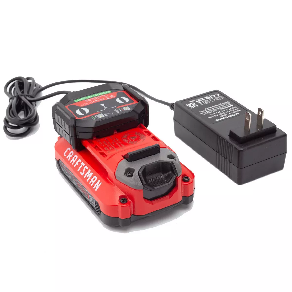 Battery Charger Replacement For Craftsman 20V MAX V20 Series Li ion Battery eBay