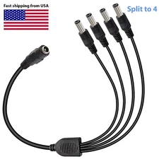 Universal 1:4/1:5/1:8 DC Power Splitter Cable Cord 5.5x2.1mm 12V Multi Adapt