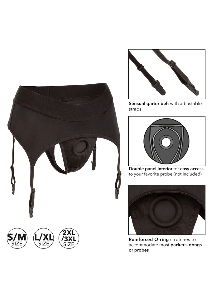 Slip con giarrettiera per dildo fallo vibratore indossabile pene finto strap on - Immagine 3 di 4