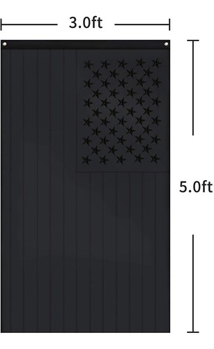 Bandiera americana ricamata 3 piedi x 5 piedi nera ""No Quarter Given"" - Stock USA! - Foto 2 di 5