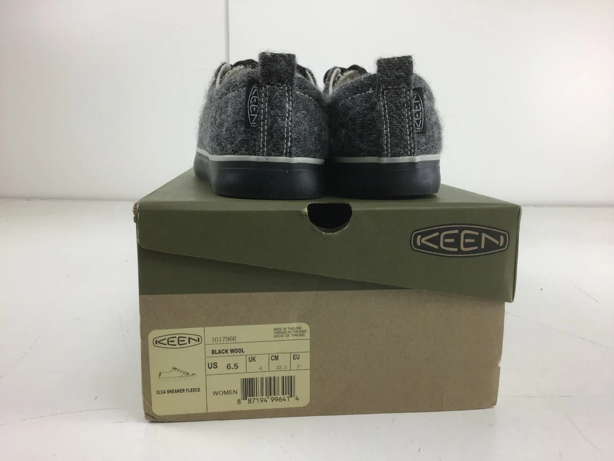 KEEN Women s Elsa Fleece Sneaker Black Wool US 6.5M EUR 37
