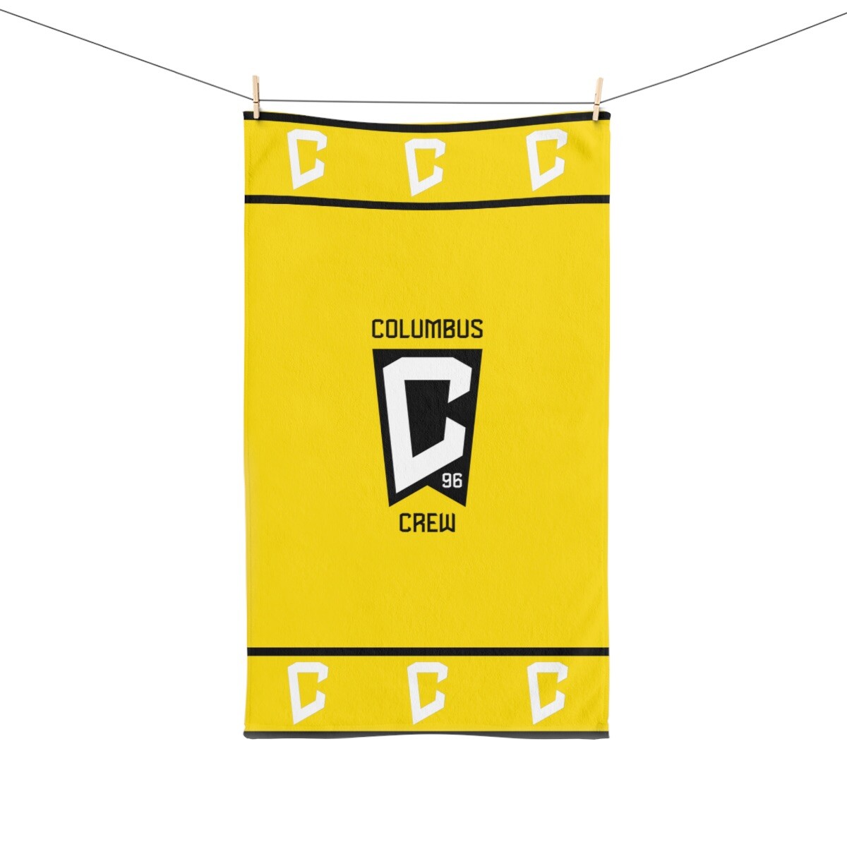 columbus crew fc hand Towel (back white) mls towels football club 40.6x71.1cm