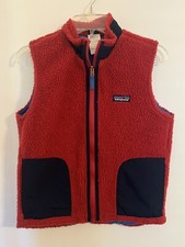 Kids Large navy red Patagonia Kids Retro-X Fleece Vest Full Zip Preppy Classic