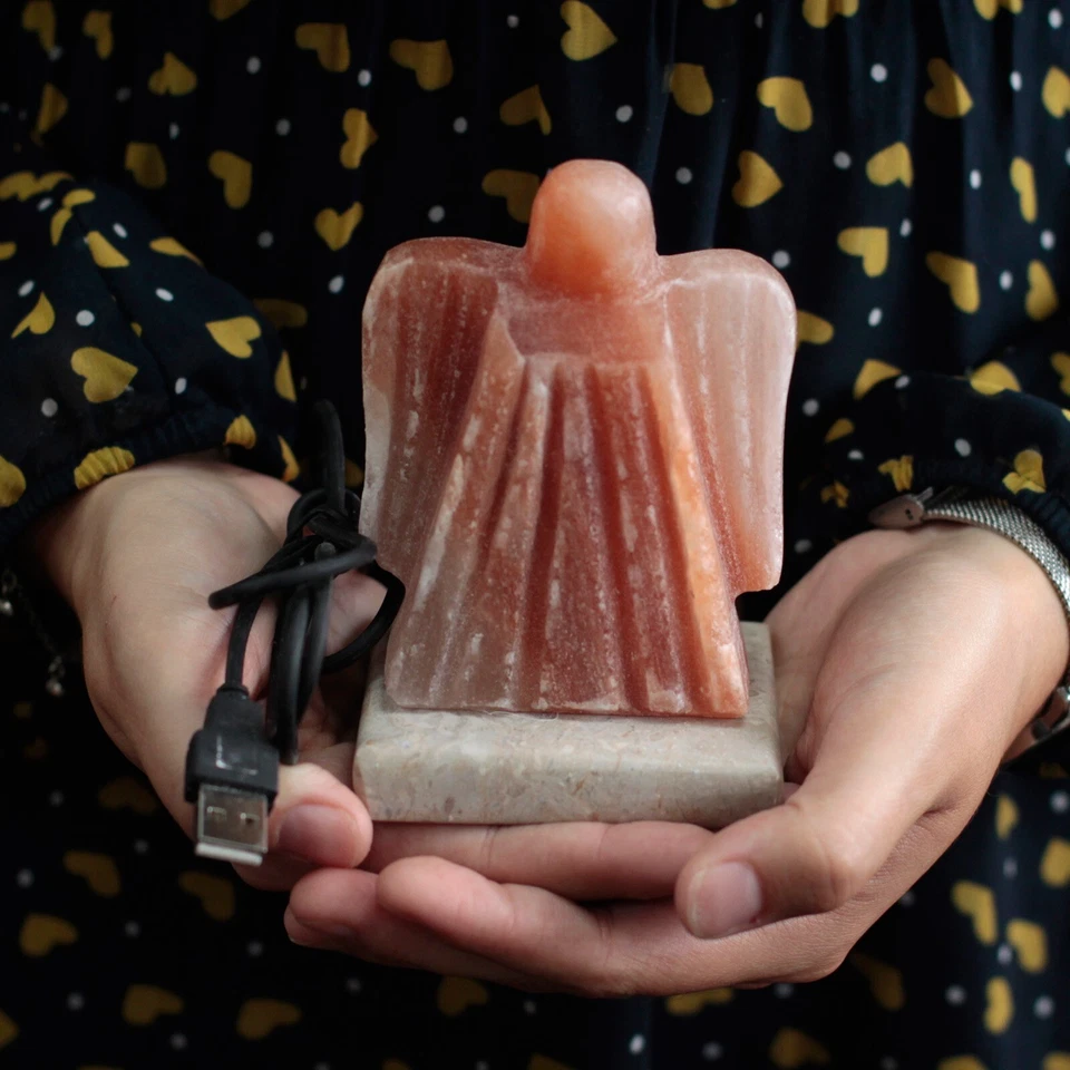 Lámpara de Sal Rosa Natural Calidad 100% Original Cristal del Himalaya Sal de Roca Animal Foto 4 de 4