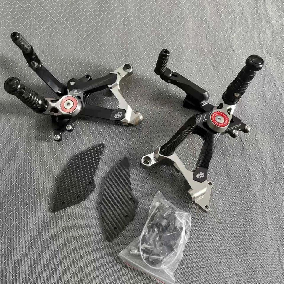 Para Ducati Streetfighter Panigale V4 V4S CNC Reposapiés Rapiés Clavijas Pedal Foto 2 de 4