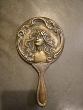 Antique Art Nouveau G Silver Repousse Maiden ...