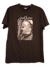 New Janet Jackson Photo Signature Adult Medium 80s 90s Pop Music T-Shirt