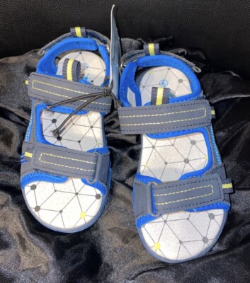 NEU Kleinkinder Outdoor Sandalen Gr 27 Klettverschluss 3-fach Kinder Dino blau