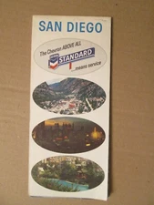 Chevron Standard Oil Map of San Diego 1968`