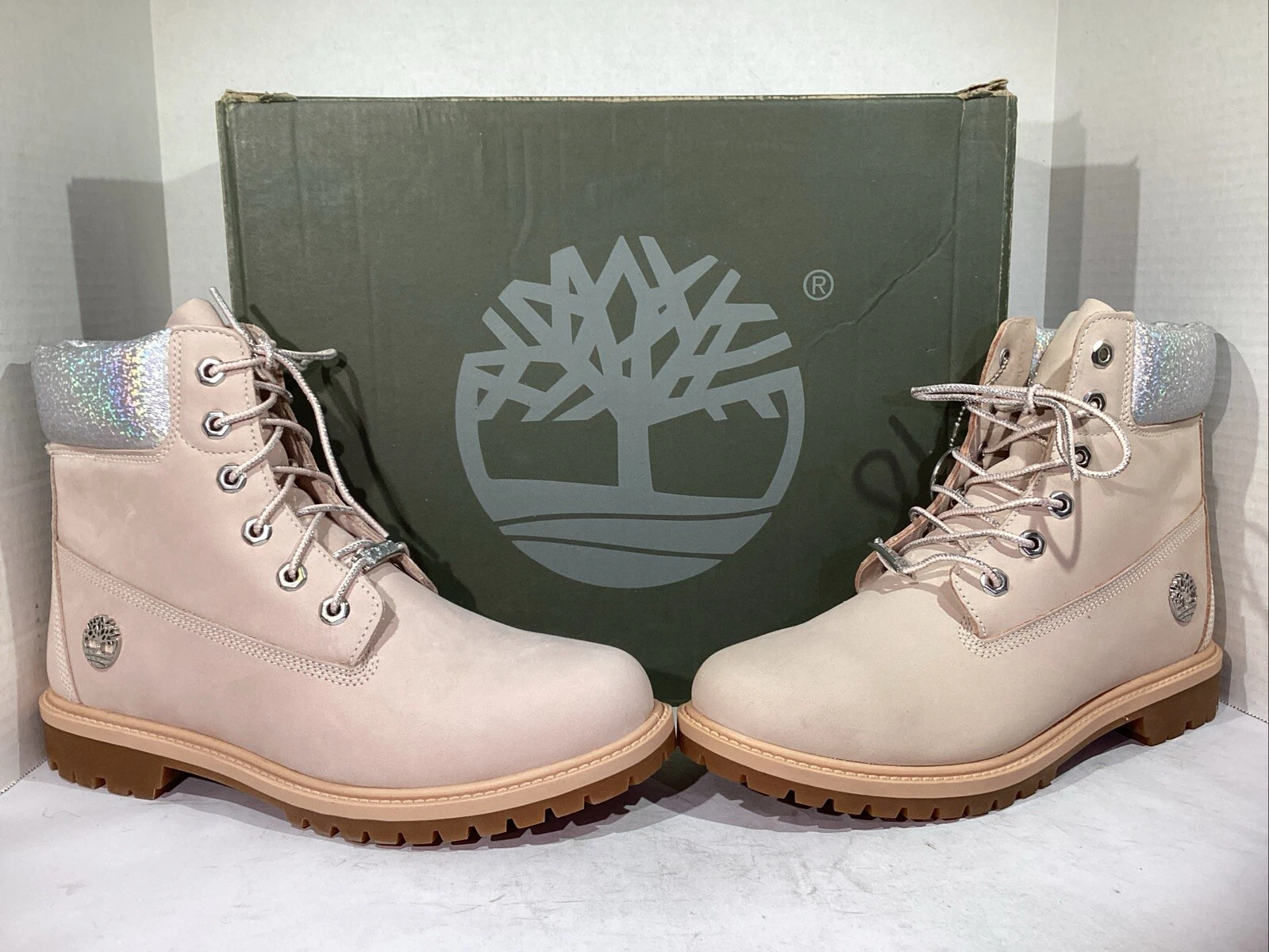 Stivali Timberland da donna taglia 10 EU 41 5 rosa Heritage Premium 6" pollici WP AJ 457