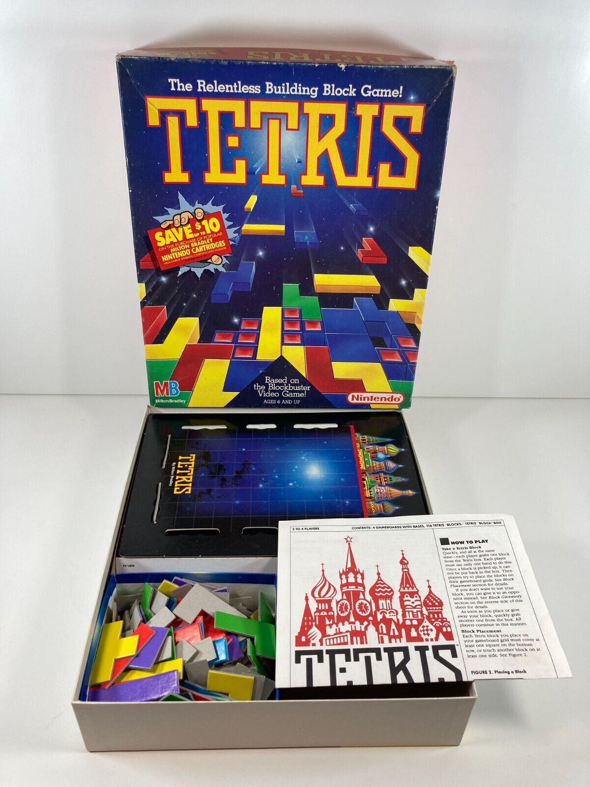 Tetris Board Game Milton Bradley Nintendo Elorg 1989