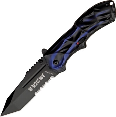 Smith & Wesson Ops Assisted Folding Knife 3.5'' 4034 Steel Blade Aluminum Handle
