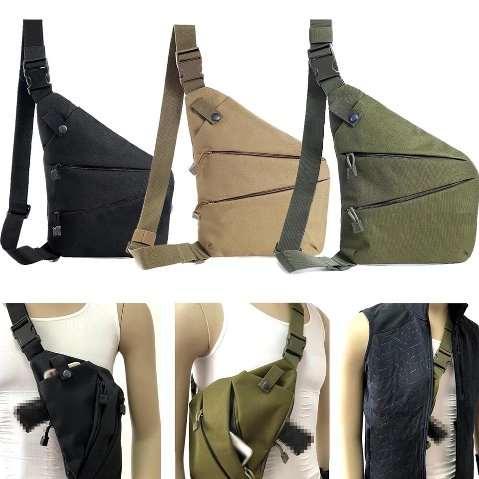Tactical Military Gun Holster Hunting Shooting Pistol Holder Carrier Chest Bag - Image 2 of 4