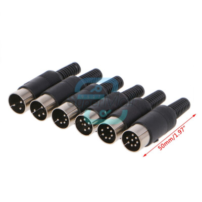 1/5/10pcs 3/4/5/6/7/8 Pin Male/Female DIN Plug Socket Solder Terminals Connector
