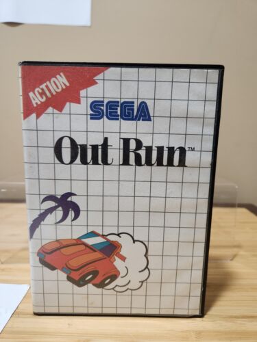 Blue Label Out Run (Sega Master System, 1987) boîte et chariot Outrun rare - Photo 1/7