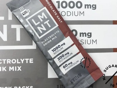 3 Single - LMNT Keto Electrolyte  Recharge Hydration Drink Mix, Chocolate Salt