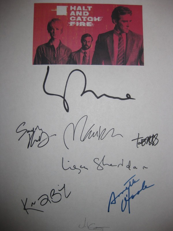 Halt and Catch Fire Signed TV Pilot Script Lee Pace Scoot McNairy Kerry Bishe rp