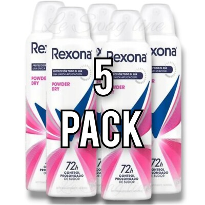 5 Pack REXONA MOTIONSENSE DEODORANT SPRAY POWDER DRY WOMEN 150ml EACH / 72h