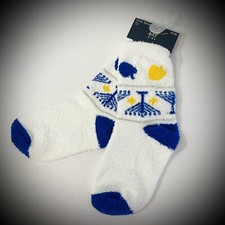 GAP KIDS HANUKKAH SOCKS marled cozy white blue yellow menorah dreidel BOYS S/M