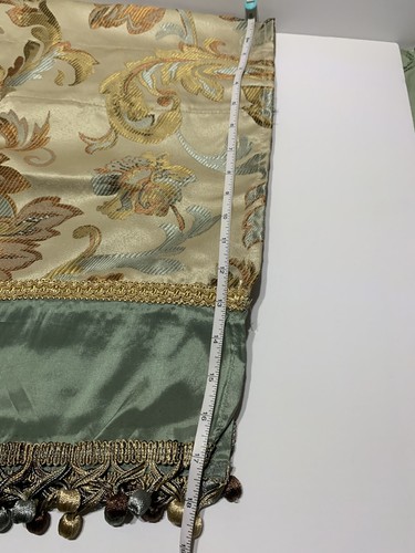 Tapestry Style Valance With Bead / Fringe Floral Design 80 X 18” RN 111920 - Picture 6 of 13
