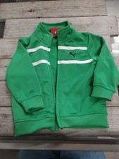 Boys Bright Green Puma Jacket Sz 12M Zippered