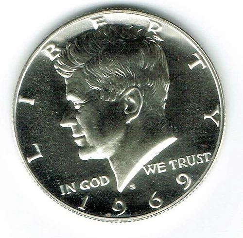 1969 San Francisco Proof Silver Strike JFK Half Dollar Coin!