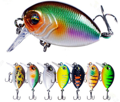 7PCS Crankbait Fishing Lures Wobblers Swimbait Floating Artificial Trout Minnow