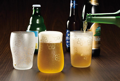 3 Arten Biergläser SAKURA in schöne Holzkiste Perfekt Geschenk Made in Japan