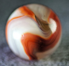 Christensen Agate Co. Transparent Red and White Swirl  192