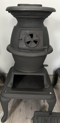 Antique Atlanta Stove Works CAST IRON POT BELLY STOVE Model No.60 | eBay
