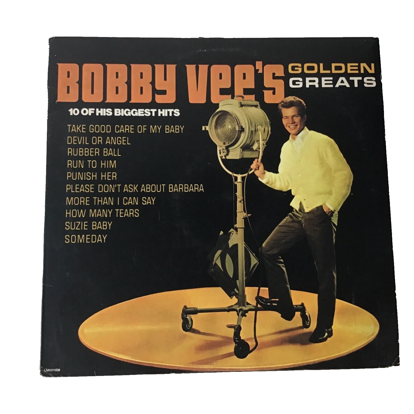 Bobby Vee Excellent (EX) Grading 33 RPM Speed Vinyl Records