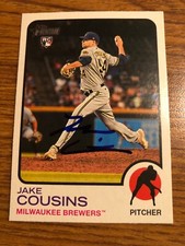 2022 Topps Heritage Milwaukee Brewers Jake Cousins Autographed Card #116