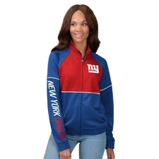 New York Giants Women's G-III Stadium Full-Zip Track Jacket –Royal / Red