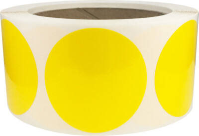 Bopp Color Coding Dot Stickers | 2 Inches Round - 500 Pack | Pick One Color