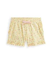 POLO RALPH LAUREN Toddler Girls Floral Jersey Shorts Yellow Size 4T