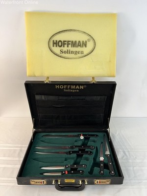 HOFFMAN Solingen Set of 7 Chef Knives in Original Professional Locking Briefcase