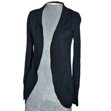 Black Open Front Cardigan Sweater Size XS 